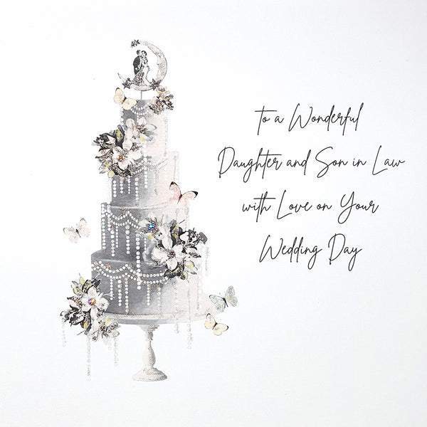 To a Wonderful Daughter and Son in Law, with Love on Your Wedding Day