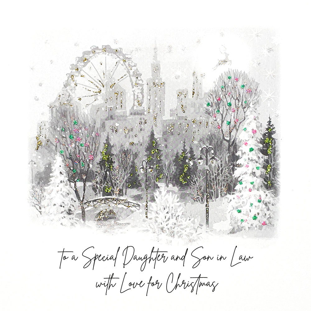 White Cotton Cards F5-sd "son & Daughter-In-Law" Carte De