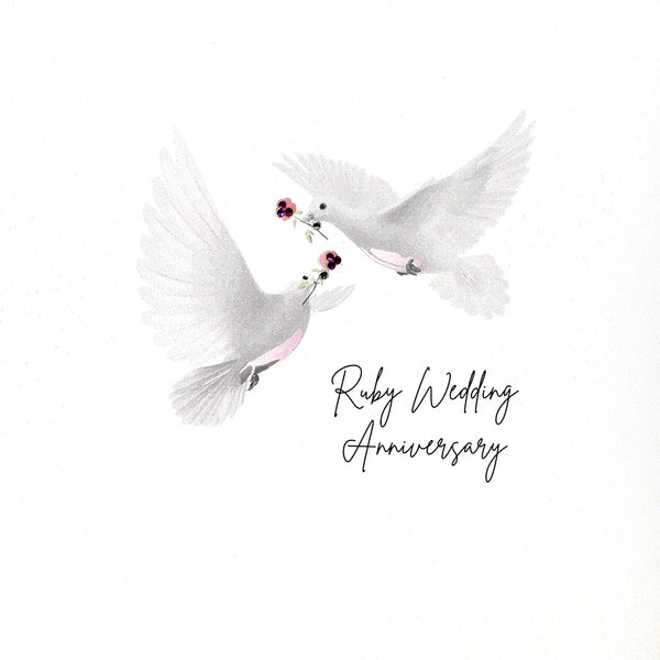 Ruby Wedding Anniversary (Doves)