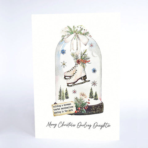 Building A Snowman - Merry Christmas Darling Daughter