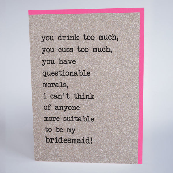 You Drink Too Much, You Cuss Too Much…