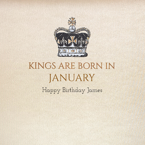 Kings are born in…..
