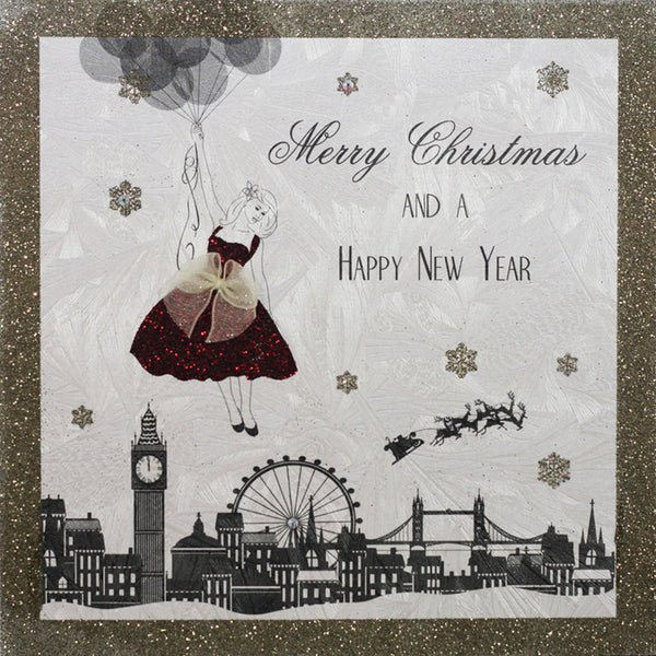Merry Christmas & a Happy New Year (balloons)