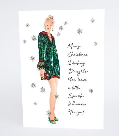 Merry christmas darling daughter you leave a klittle sparkle wherever you go!