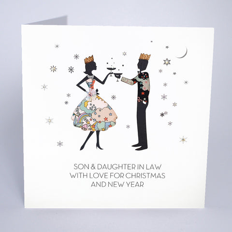 Son and Daughter-in-Law With Love for Christmas and New Year