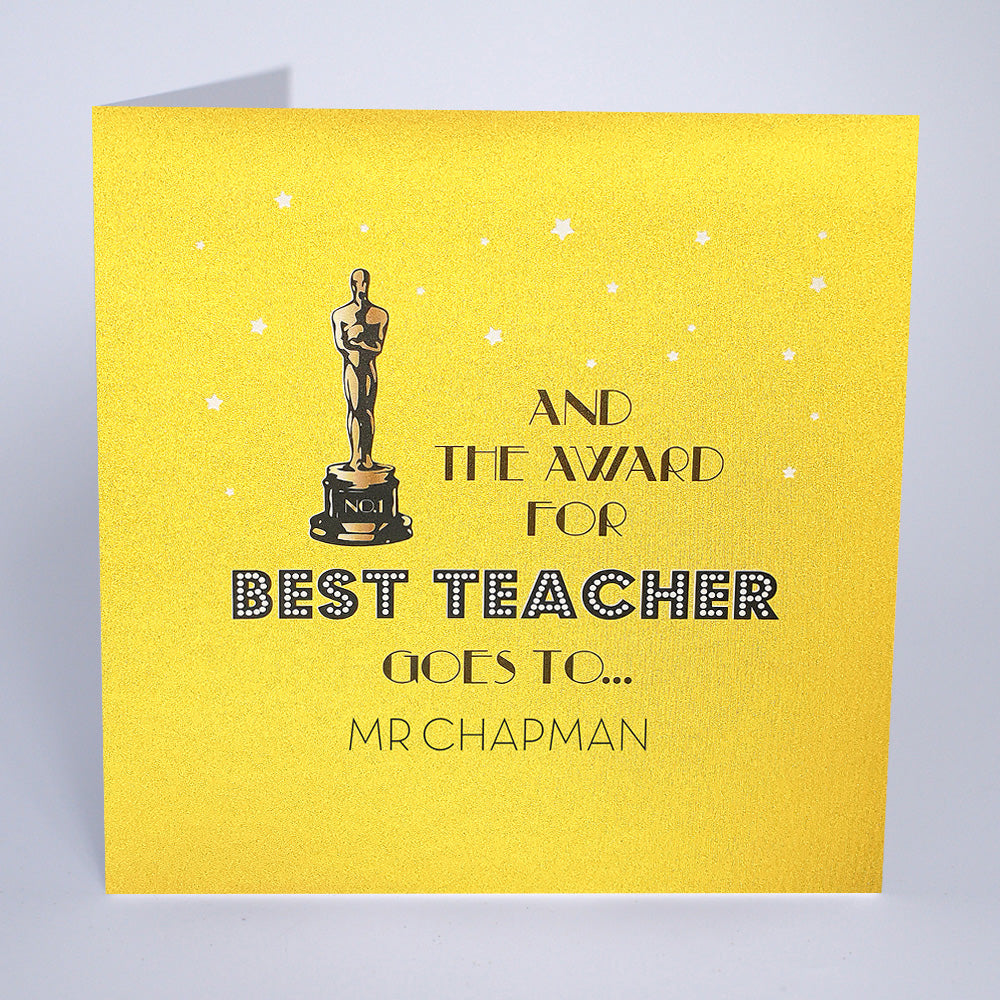 Award for Best Teacher Goes To...