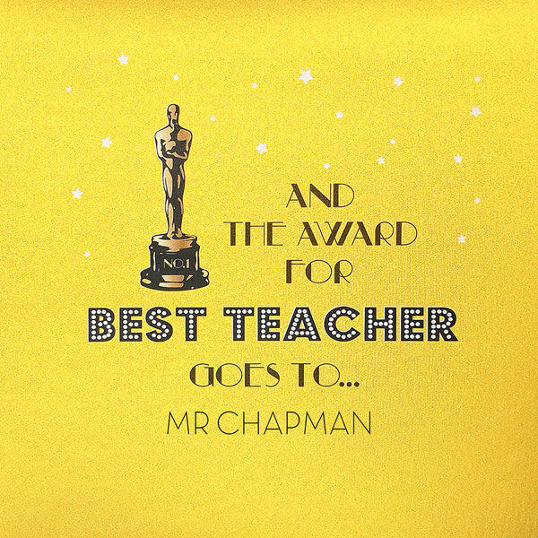 Award for Best Teacher Goes To...