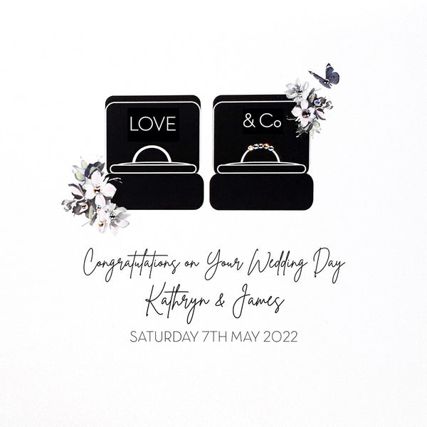 Congratulations on your Wedding Day - Ring boxes