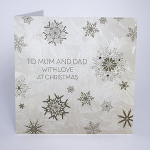 To Mum & Dad with Love at Christmas - Snowflake