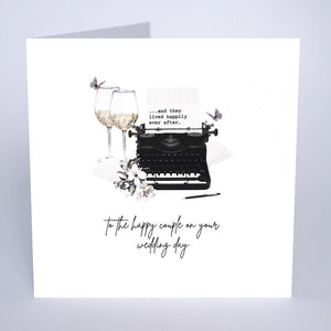 To the Happy Couple on your Wedding Day (typewriter)