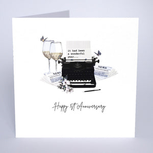 Happy 1st Anniversary (Typewriter)