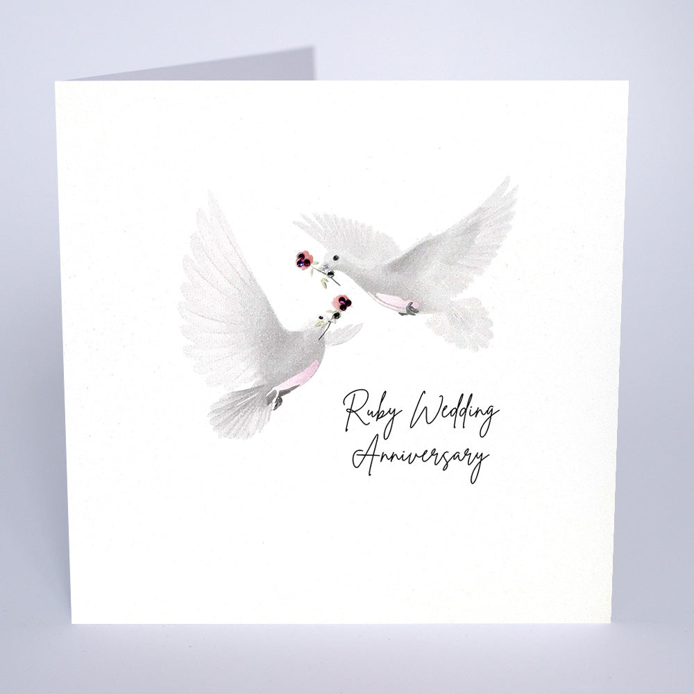 Ruby Wedding Anniversary (Doves)