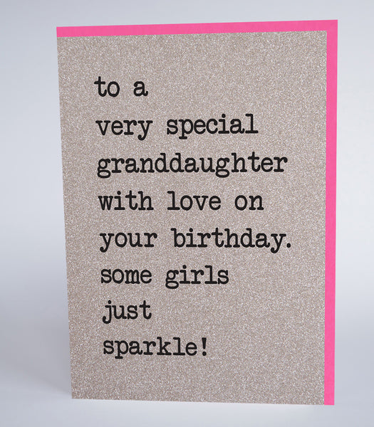 To a Very Special Granddaughter With Love on Your Birthday