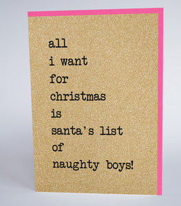 All I Want For Christmas Is Santa's List Of Naughty Boys!