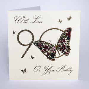 90 With Love on Your Birthday - Butterfly