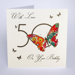 50 With Love on Your Birthday - Butterfly